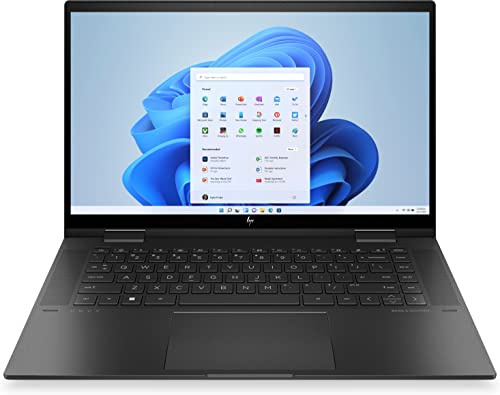HP Envy x360 15-EY0000SF Ultraportabel Convertible und 15,6 Zoll FHD Touchscreen (AMD Ryzen 5 5625U, 16 GB RAM, 512 GB SSD, AZERTY, Windows 11 Family) Night Black