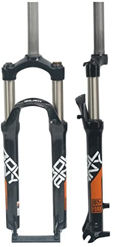 HSQMA 24 Zoll MTB Gabel Federweg 100mm Mountainbike Federgabel 1-1/8 Gerade Mechanisch Vorderradgabel Manuelle Arretierung Schnellspanner 9mm (Color : 24'' Orange)