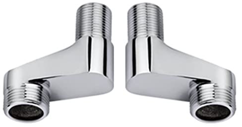 BiaoTeng 3/4 to 1/2 Shower Adapter,Adjustable Swing Arm,1/2 Inch to 3/4 Inch Adapter Brass,3/4 to 1/2 Elbow,Shower Hose Connector 3/4 to 1/2,Adjustable Swing Arm,Chrome B
