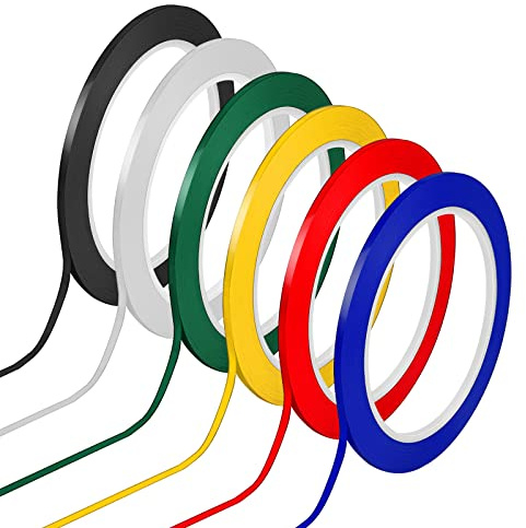 Teaaha 6 Rollen Grafikband Whiteboard Klebeband Chart Tape Whiteboard Klebeband Zubehör Selbstklebend Whiteboard Tape Für Diagramm Band Kunstband Gridding Grafikband Markierbänder