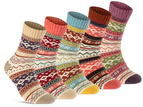 sockenkauf24 5 Paar Wollsocken Damen & Herren Wintersocken weich & warm 37903 (43-46)