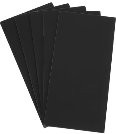 QUARKZMAN 30,48cm x 15,24cm Foglio Cartone in Plastica Ondulata Vuoti, 4mm Neri Segnali Vuoti per Giardino, Artigianato Fai da Te Fabbricazione Segno 5pz