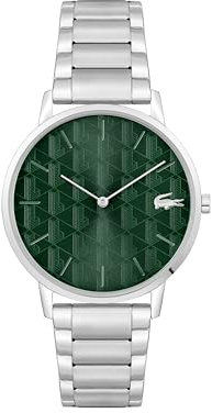 Lacoste Montre Analogique à Quartz pour Homme Collection CROCORIGIN - Disponible avec Bracelet en Acier Inoxydable ou Bracelet en Cuir.