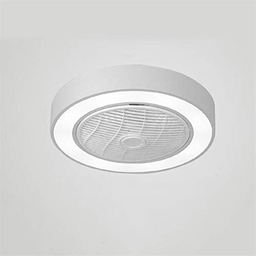 Round Bladeless Ceiling Fans with Lighting Invisible Fan Led Ceiling Light Remote Control Dimmable Ultra-Quiet Fan Ventilator Lamp Adjustable Chandeliers Modern Living Room Bedroom Lamp/Gray