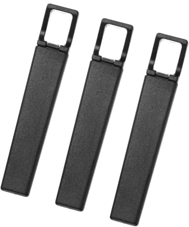 GLOKUUCA Lot de 3 tire-bouchons de poche amovibles et portables pour le camping, les restaurants, les voyages, décapsuleur rectangulaire en acier inoxydable (10,7 cm, noir)