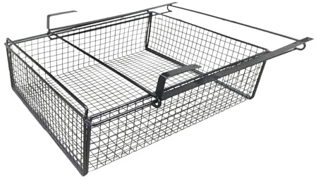 MagiDeal Panier à tiroir Coulissant Suspendu, Cadre de Rangement pour Armoire, boîte de Rangement pour Placard, tiroir de Rangement pour Cuisine, Chambre à, Noir, M