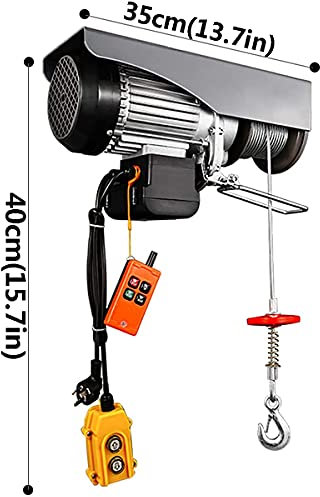 BDKSEXBF Elektrischer Seilwindenaufzug, 200 Kg Hubhöhe Flaschenzug Hebezeug Elektrische Kettenseilzugmotorwinde Kleiner Kran Für Den Haushalt Anwenden,20m