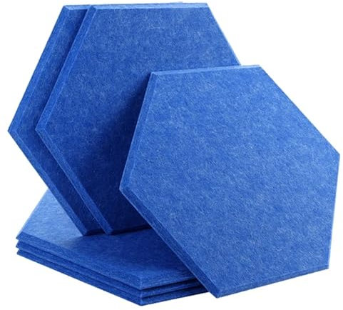 Filz Memoboards Set sechseckig Schalldichte Wandpaneele, 6 Stück, sechseckig, selbstklebendes Akustikpaneel, dekorativ for Wohnzimmer, Schlafzimmer, Kinderzimmer, Studio(Color 29,Small Hexagon)