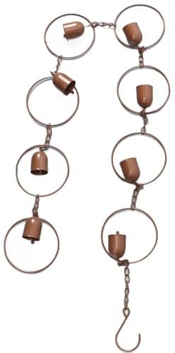 Rain Bells for Outside Rain Chains for Outside, 47 Inch Metal Chimes for, Hanging Chime, Decorative Bells for Garden Gutter