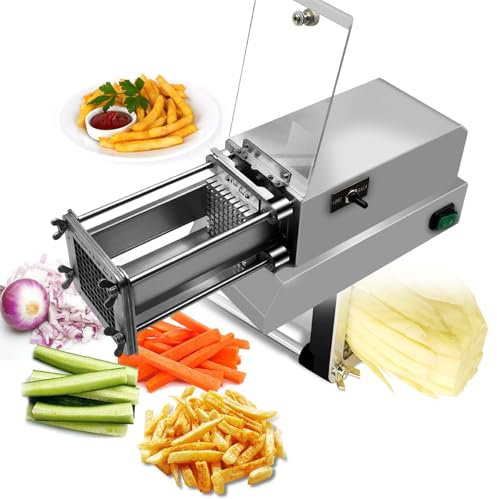 Electric French Fry Cutter, Commercial and Household Electric Fry Cutter, Potato Slicer, Use for Potatoes, Cucumbers, Carrots, Low Noise Level, Easy to Use