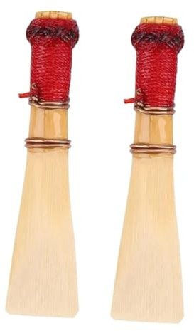 Vaguelly 2 Stück Fagott Schilfrohre aus Naturmaterial Handgefertigte Bassoon Reeds mit Klarem Klang Zubehör für Anfänger und Instrumentenzubehör