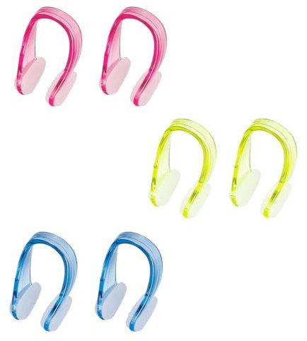 KEQAR 3 pezzi Tappanaso per Piscina, antiscivolo e delicato, clip per naso con custodia, nuoto sincronizzato, Tappo in Silicone, Stringinaso Nuoto, Accessori per Bambini e Adulti Principianti
