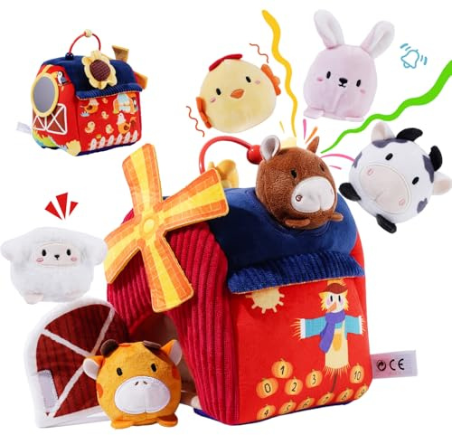 ALLCELE TOYS Sensorisches Baby Spielzeug 6-in-1 Spielzeug ab 6 Monate,Montessori-Spielzeug zum Erlernen der Feinmotorik für Säuglinge ab 6 Monaten,Ostergeschenk für 1 2 Jahre