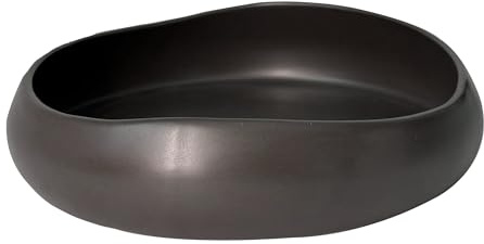 LOUIE SILNA 21 Cm GroßE Keramik-SalatschüSsel, Obstschale, KüChenobstkorb Oder Brotkorb. SpüLmaschinen- Und Mikrowellengeeignet. (Schwarz)