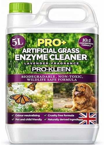 Pro-Kleen ProBio Artificial Grass Cleaner Probiotic Based Deodoriser Odour Eliminator 5L Non-Toxic Cruelty-free Pet Friendly. Fresh Cut Grass fragrance. Naturally derived Probiotic Cleaning (Lavender)