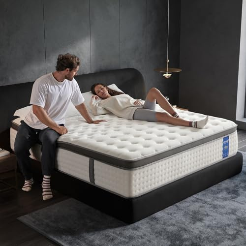 KOULABR Z 14 Inch King Size Mattress – The Feel Most Sleepers Prefer | Hybrid Gel Memory Foam Comfort & Balanced Support for Back and Side Sleepers – Medium-Firm