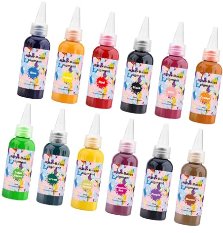 Pigmento incandescente per progetti artistici in calcestruzzo con contagocce di precisione e colorante a base d'acqua da 50 ml