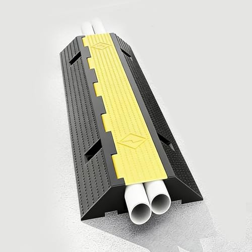 100 cm Kabelbrücke, 1-kanalig Kabelkanal Outdoor, Gut Sichtbar Überfahrschutz für Kabel, für Parkplätze, Straßen, Schulen und Lagerhallen