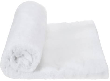 sourcing map Speaker Sound-Absorbing Cotton Polyester Fiber 100x60x8cm Flame Retardant Sound Absorber Acoustic Interior Insulation Audio Damping DIY HIFI Replacement for Speaker Repairs, White