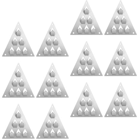 FUNOMOCYA 12pcs Acoustic Soundproofing Clips for Ceiling and Wall Installation, Triangular Resilient Channel Mounting Bases, Vibration Isolation Sound Insulation Mounting Kit for Studio