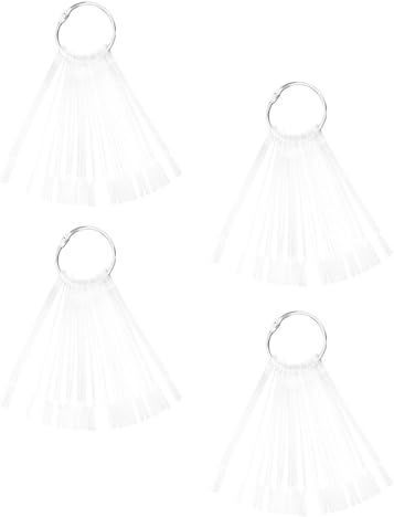 HOMSFOU Nuancier de Manucure Éventail 150 Pièces Transparent, Planches à Ongles pour Entraînement et Présentation des Couleurs de Vernis, Accessoires Professionnels pour Salon de Beauté