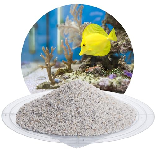 Schicker Mineral Aquariumkies weiß 10 kg, feiner Aquarienkies gewaschen, ungefärbt, kantengerundeter Bodengrund, Kies für Süßwasseraquarien, Meerwasseraquarien, Aquascaping (1,0-2,0 mm)