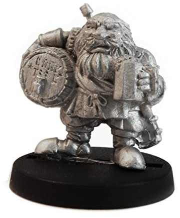 Stonehaven Dwarf Brewmaster Miniature Figure (for 28mm Scale Table Top War Games) - Made in USA