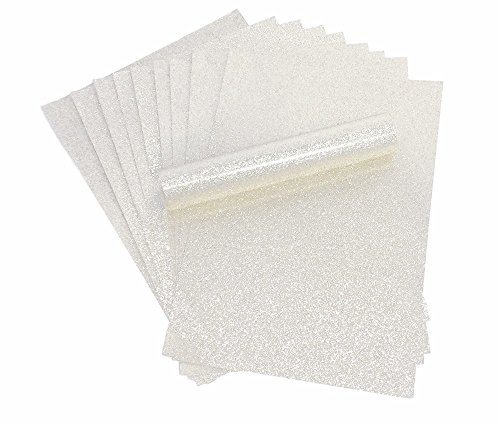 Syntego A4 Glitter Paper White Sparkly Soft Touch Non Shed Thick 150gsm Paper Pack of 20 Sheets