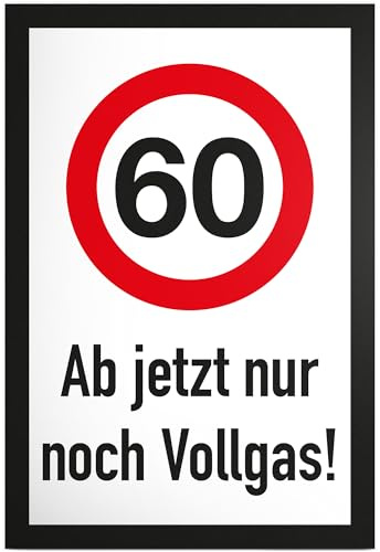 DankeDir! 60 Jahre Vollgas - Schild Geschenk 60. Geburtstag Geschenkidee Geburtstagsgeschenk Sechzigsten Geburtstagsdeko Partydeko Party Zubehör Geburtstagskarte