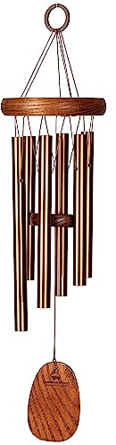 Woodstock Chimes Amazing Grace Wind Chime for Outside 16 Small Bronze, Outdoor Decor for Patio, Porch, Garden, Memorial Gift for Loved Ones AGSBR