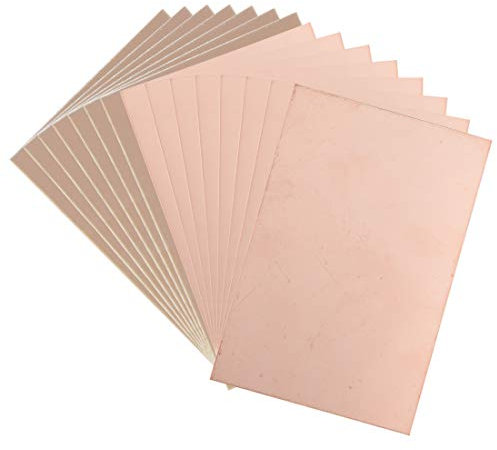 sourcing map 15Stk. Einseitige kupferkaschierte Laminat Leiterplatte FR4 150x100mm 5.91x3.94 Zoll 1.5mm Dicke DIY Prototyp PCB Tafel Namensschild