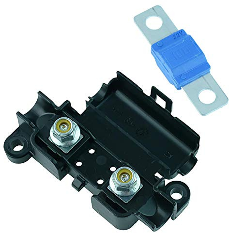 Switch Electronics Midi/Strip Fuse Holder with 100A Fuse, 12V, Black, Copper, Plastic, Through-Hole Mount