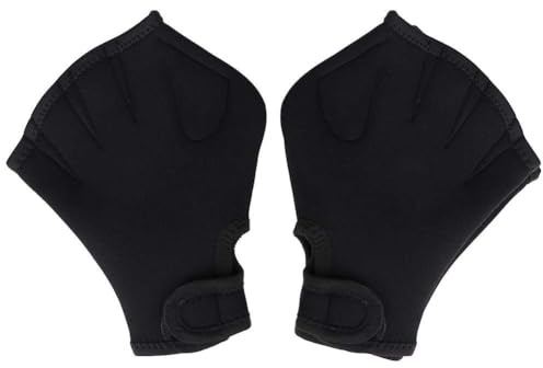 VGEBY de Natation, Adultes Enfants Homme Femme plongée de Natation palmés avec Doigts palmés pour la plongée en apnée Surf(Noir)
