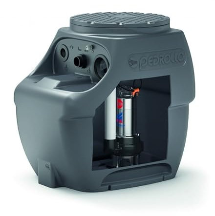 Station de relevage 250L Pedrollo SAR250ECOVXm1050 - Pompe a eau 0,75 kW jusqu'à 30 m3/h monophasé 220V