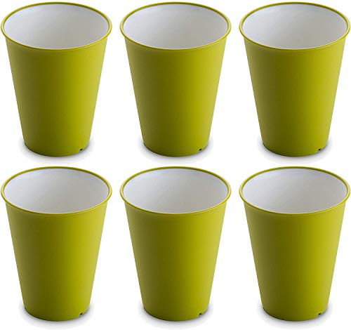OMADA 6 Bicchieri Plastica per Bambini Infrangibili, Antibatterici, 300 ml | Set Bicchieri Colorati, da 8,5x H10 cm, con Protezione Antibatterica, Lavabili in Lavastoviglie, Collezione Sanaliving