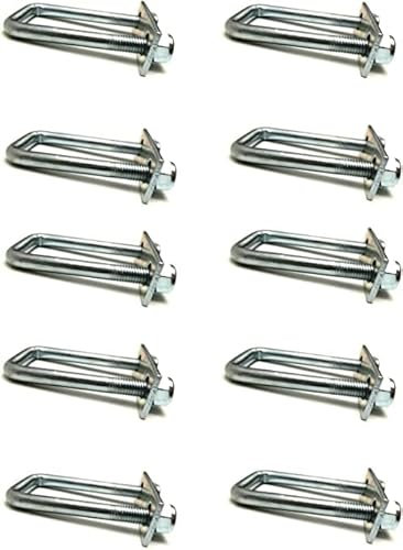 MelTruck® - 10 estribos de amarre en U de 800 kg para asegurar la carga, M12, 800 kg, ganchos de amarre de 110 mm