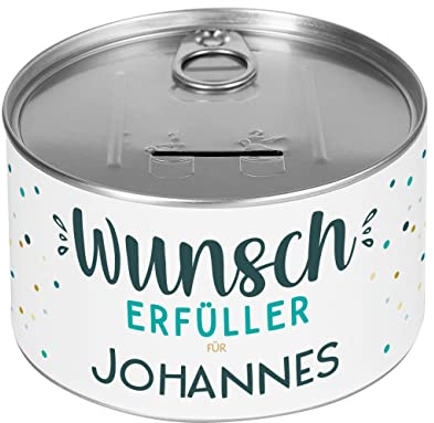 Herz & Heim® Spardose Konserve Geburtstag personalisiert Wunscherfüller