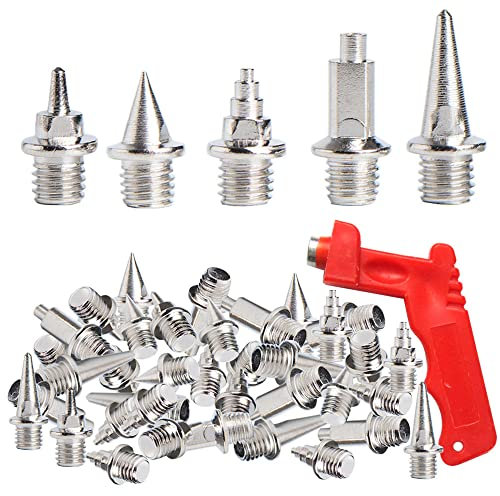 Zasiene Pointe Athlétisme 100 Pièces Pointes Piste en Acier Inoxydable Spikes Spike Epines de Rechange pour l'athlétisme Pointe Athlétisme Cross Country Pointes Athletisme (Argent)