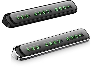 Mobestech Temporäres Parkplatzschild Mit Telefonnummer Verstellbares Auto Parkschild Für Windschutzscheibe Magnetisches Nummernschild Zum Schutz Der Privatsphäre Beim Parken 6 Zoll