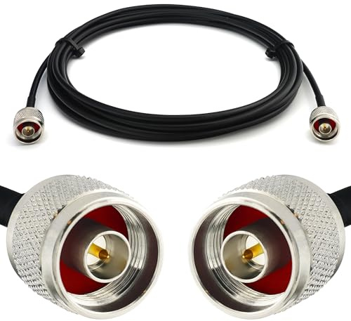 RANGEFUL 1m N Stecker auf N Stecker RG58 Koaxialkabel — Verlängerung Low Loss antennenkabel 50ohm — für WiFi RF Antenne GSM LTE 4G 5G 6G Router Signalverstärker Lora Ham CB Funk