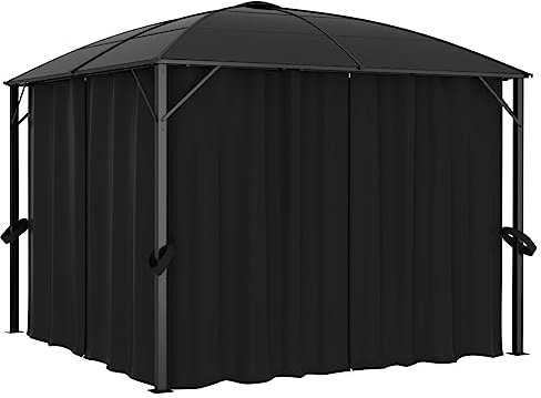 Tendone per Feste Tenda Garage Gazebo Professionale Gazebo con Tende 300x300x265 cm AntraciteAdatto per matrimoni, all'aperto, giardino, feste