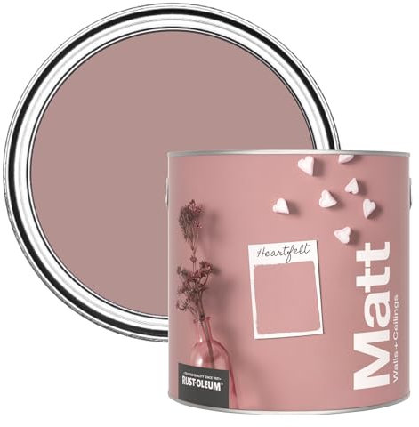Rust-Oleum Peinture Mate Murs et Plafonds Rose - Coup de Cœur 2,5L
