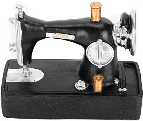 Vintage Nähmaschine Maschine Schreibtisch Dekor, Retro Miniatur Nähmaschine Maschine Statuen, Puppenhaus Sammlerstück Nähen Maschine Modell Figuren für Cafe Bar Schreibtisch