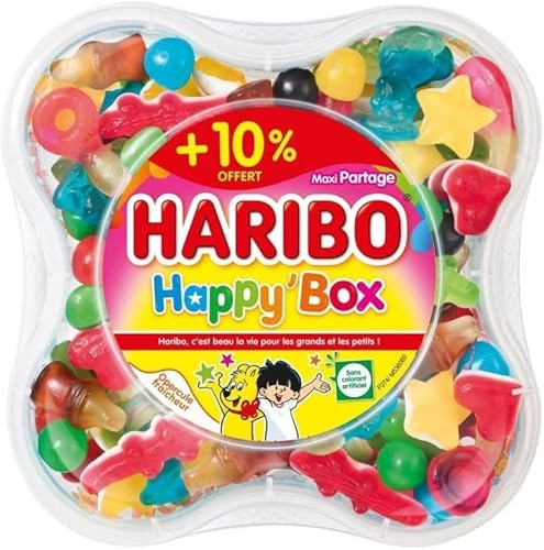 HARIBO Happy Box - Bonbons Mega boîte de 850g + 10% Offert (935G)