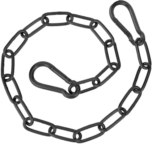 Lucchetto a catena per cancello da 57 cm/22 pollici Catena in acciaio inossidabile con moschettoni a catena in metallo per recinti esterni Gabbie per animali Forniture per recinti (argento)
