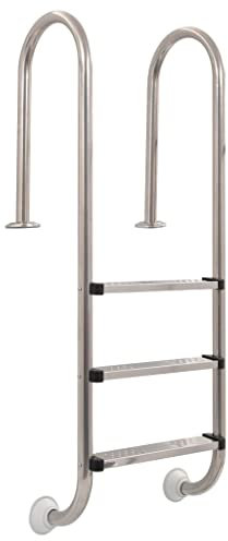 Pool & Spa, Pool & Spa Zubehör, Poolleitern, Stufen & RampenPoolleiter 3 Stufen Edelstahl 304 120 cm