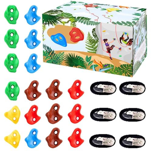 Klettergriffe für Kinder,Kletterwandgriffe - 18X Kletterwand-Griff-Set in Nasenform | Indoor-Kletterwand, Spielplatzzubehör, Kinder-Kletterwand für den Außenbereich