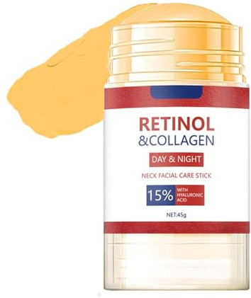 Retinol & Collagen Neck Facial Care Stick, Anti Aging Neck and Dekolleté Firming Cream - Anti-Aging Creme für Hals und Dekolleté Tag und Nacht, Lift & Tighten, Firm Repair Sagging Rejuvenates Skin