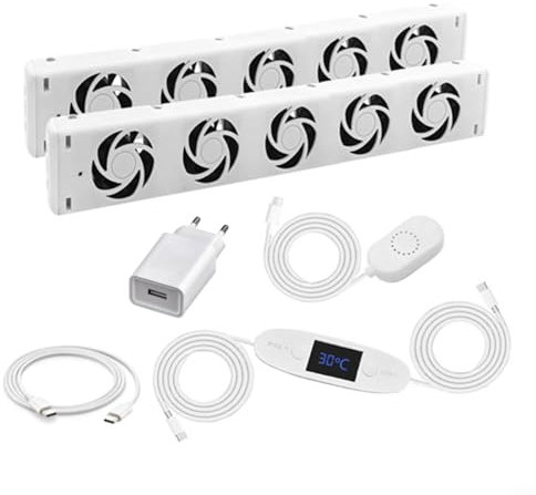 HOHOVYVY Ventilatore per termosifone, ventilatore a risparmio energetico, per uso domestico, ventilatore automatico (Duo-set)