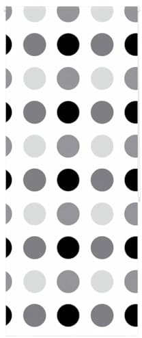 vidaxl Shower Roller Blind - Water-, Multi-Colour, Privacy Focused, PEVA Fabric, 110x240cm, Circle Pattern, Versatile Mounting
